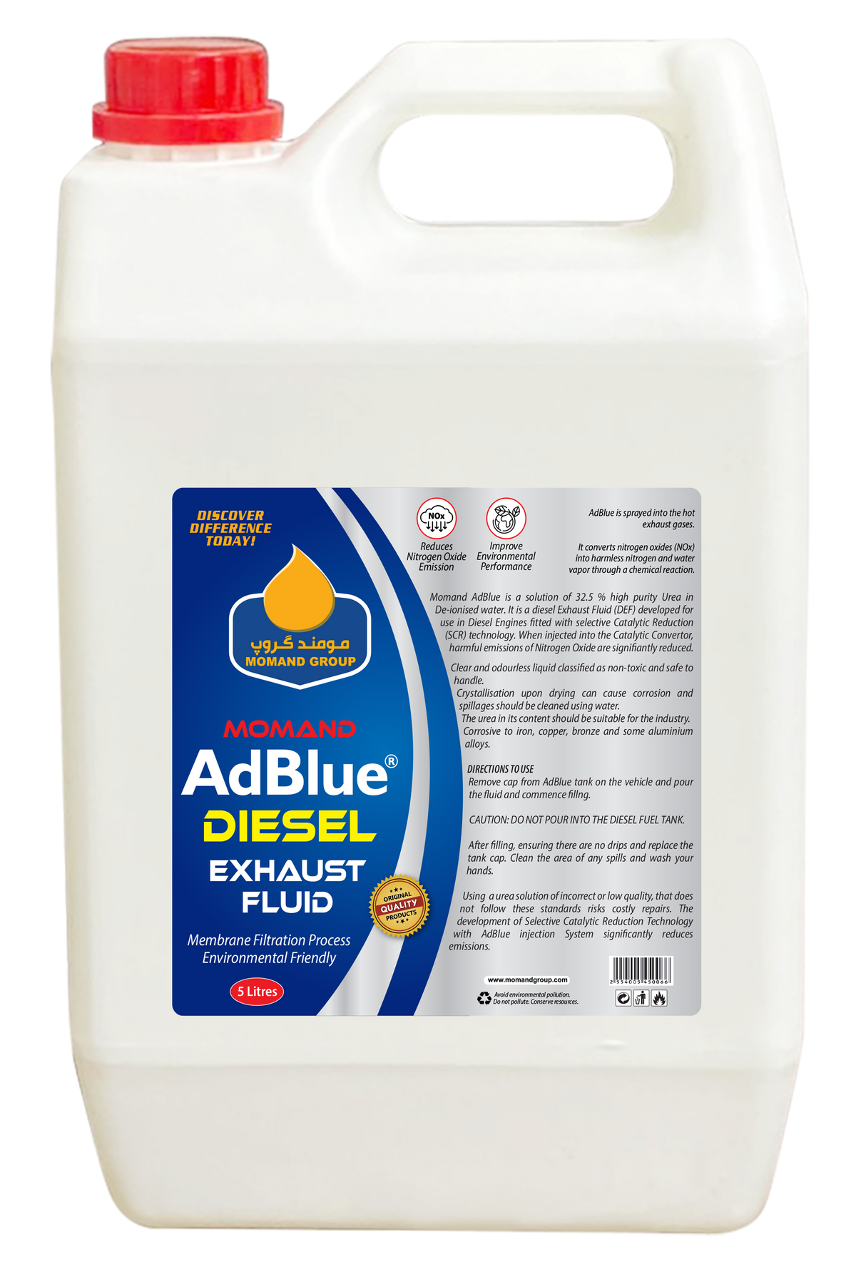 Momand AdBlue 5L Additional Working Fluid for SCR Diesel Engines ...
